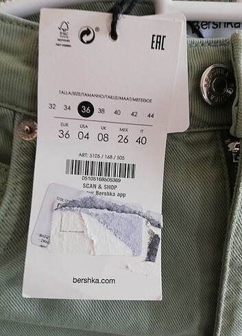 36 Beden yeşil Renk Bershka etiketli mint yeşili spor pantolon 