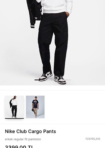 Nike erkek siyah kargo pantolon - Görsel 8