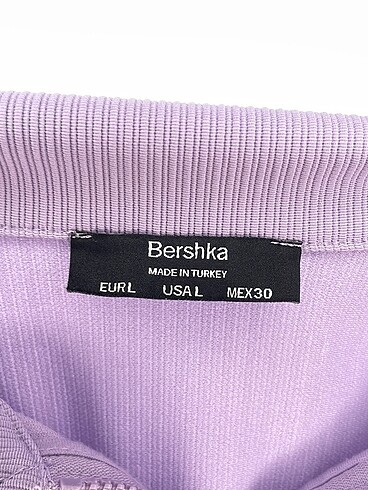 l Beden mor Renk Bershka Kısa Elbise %70 İndirimli.