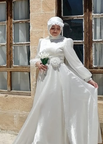 Beyaz Tesettür gelinlik