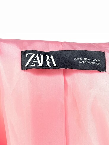 36 Beden pembe Renk Zara Blazer %70 İndirimli.