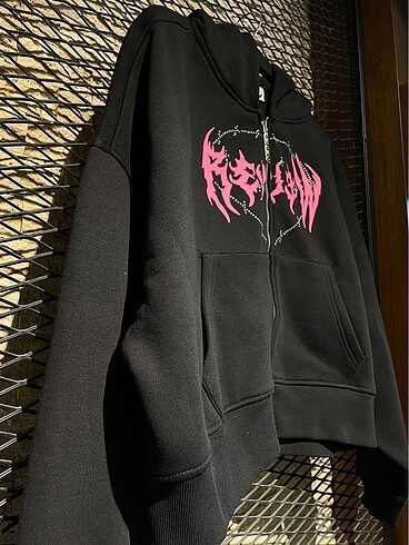 xl Beden siyah Renk Kısa fermuarlı sweatshirt