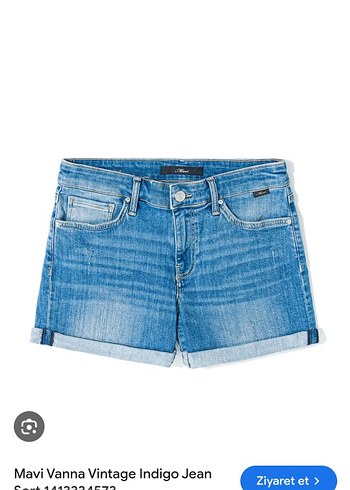 xs Beden mavi Renk Mavi Vanna Vintage Denim Mini Şort