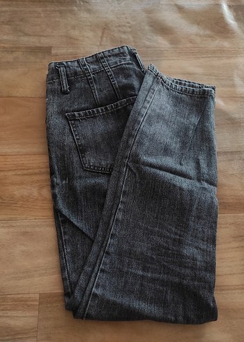 32 Beden Gri Bol Kesim Kadın Denim Pantolon