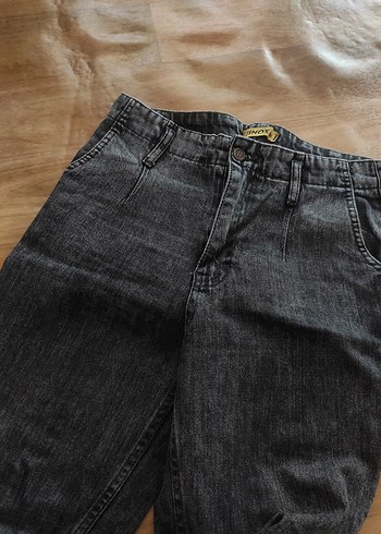 Diğer Gri Bol Kesim Kadın Denim Pantolon