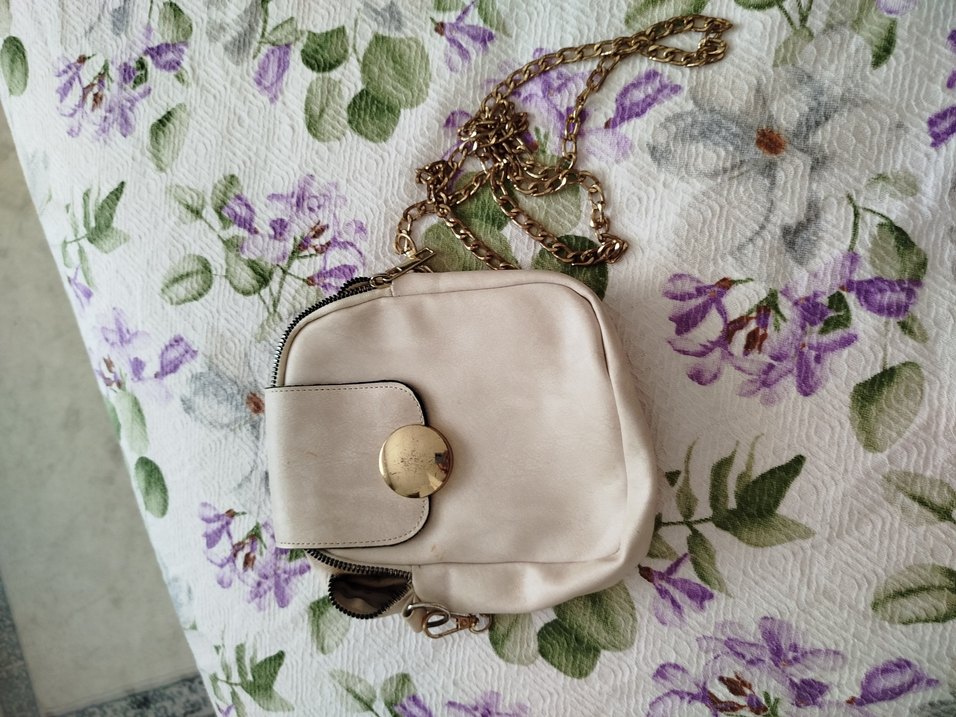 Bordo Deri Kadın Çanta Tokalı Vintage - Görsel 4