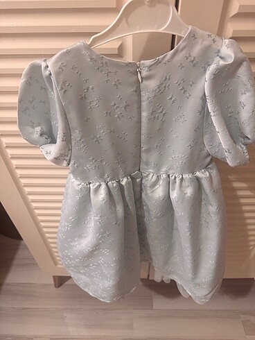 LC Waikiki LCW saten tüllü buz mavisi elbise