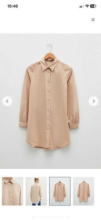 s Beden LCW modest poplin bej tunik