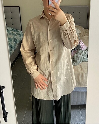 LCW modest poplin bej tunik