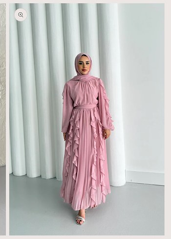 Trendyol & Milla Pembe fırfırlı Elbise