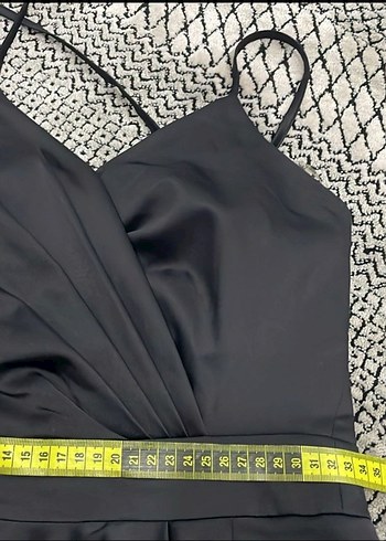 Siyah Drapeli Uzun Abiye Elbise - Görsel 5