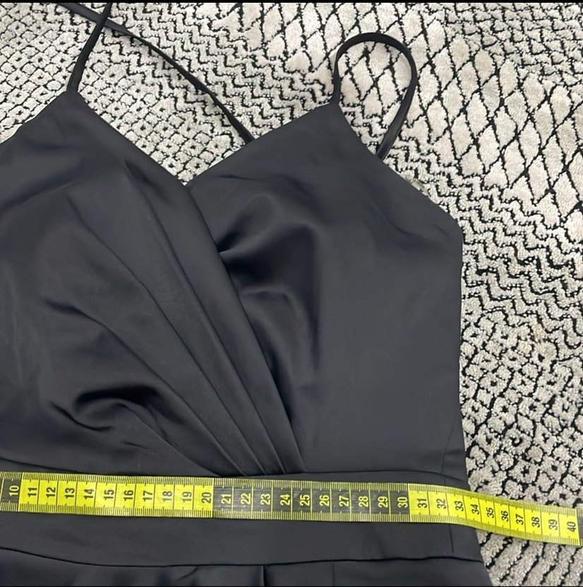 Siyah Drapeli Uzun Abiye Elbise - Görsel 5