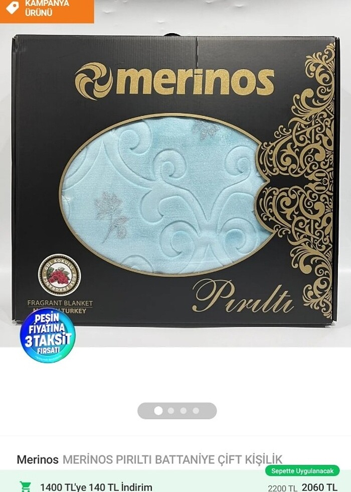 Merinos pırıltı çift kişilik battaniye - Görsel 3