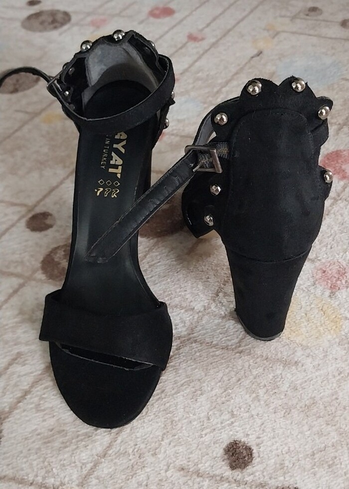 Kalin topuklu kadın ayakkabı  - Görsel 3