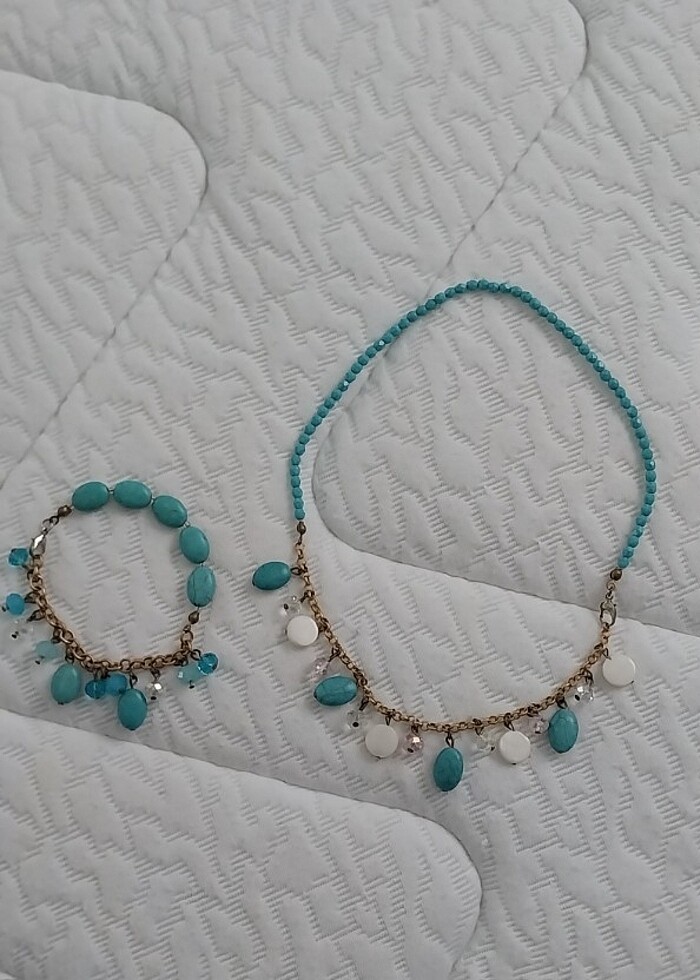 Taş Kolye bileklik set - Görsel 2