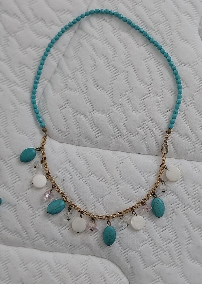 Taş Kolye bileklik set - Görsel 3