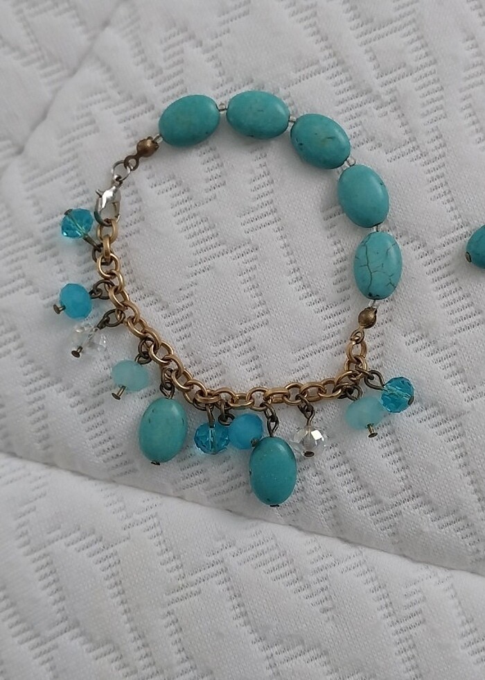 Taş Kolye bileklik set - Görsel 4