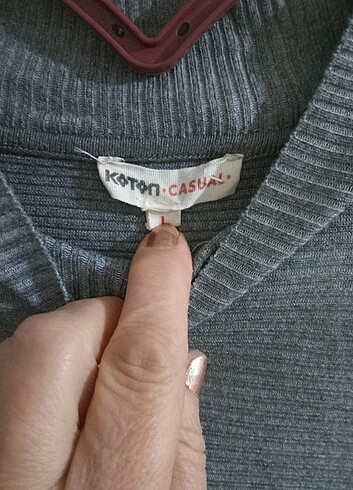 l Beden gri Renk KOTON TRİKO KAZAK SORUNSUZ