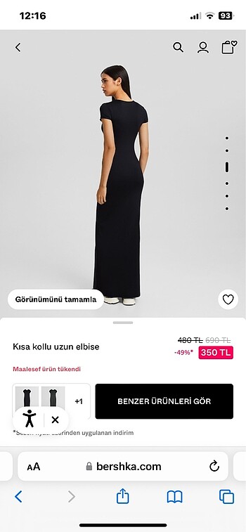 m Beden siyah Renk Bershka elbise/M L uyumlu
