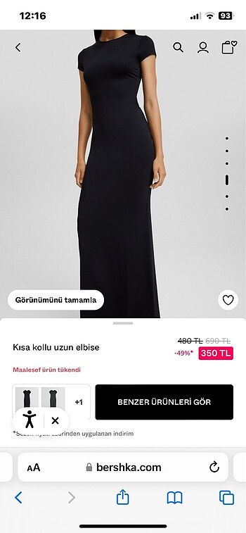 m Beden Bershka elbise/M L uyumlu