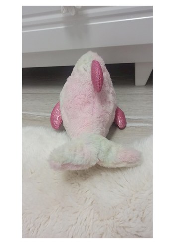 Pastel Pembe Peluş Yunus Oyuncak - Görsel 3