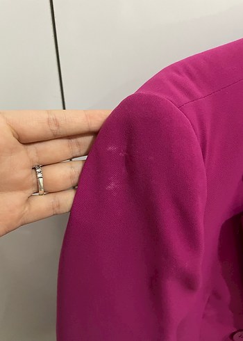 Pembe Düğmeli Kadın Blazer Ceket - Görsel 3