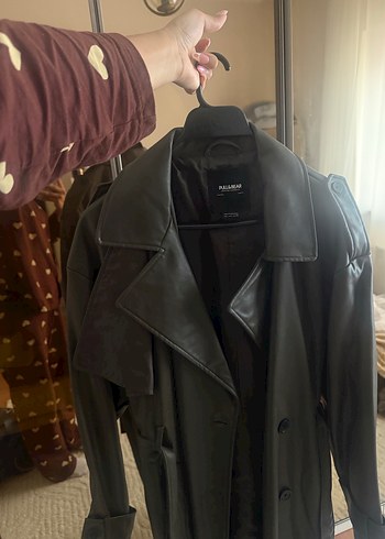 Pull and Bear Pull&Bear Deri Trençkot