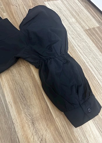Trendyol & Milla Trendyol Fermuarlı Siyah Mini Bluz-Crop