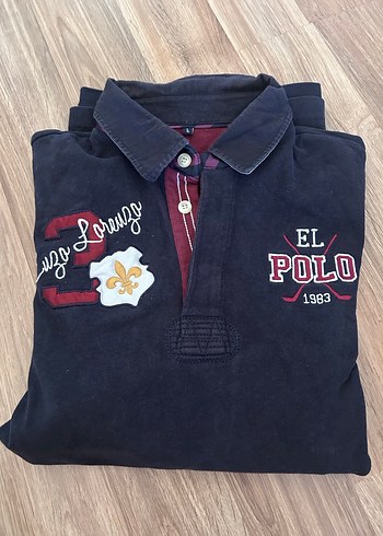 Lacivert Uzun Kollu Polo Tişört - Görsel 7