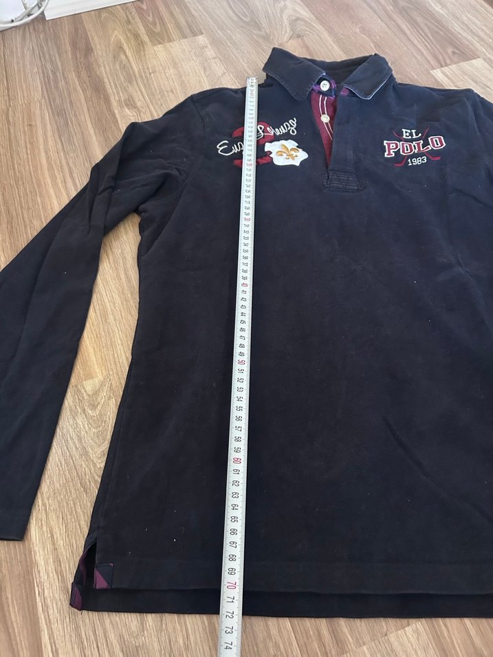 Lacivert Uzun Kollu Polo Tişört - Görsel 4