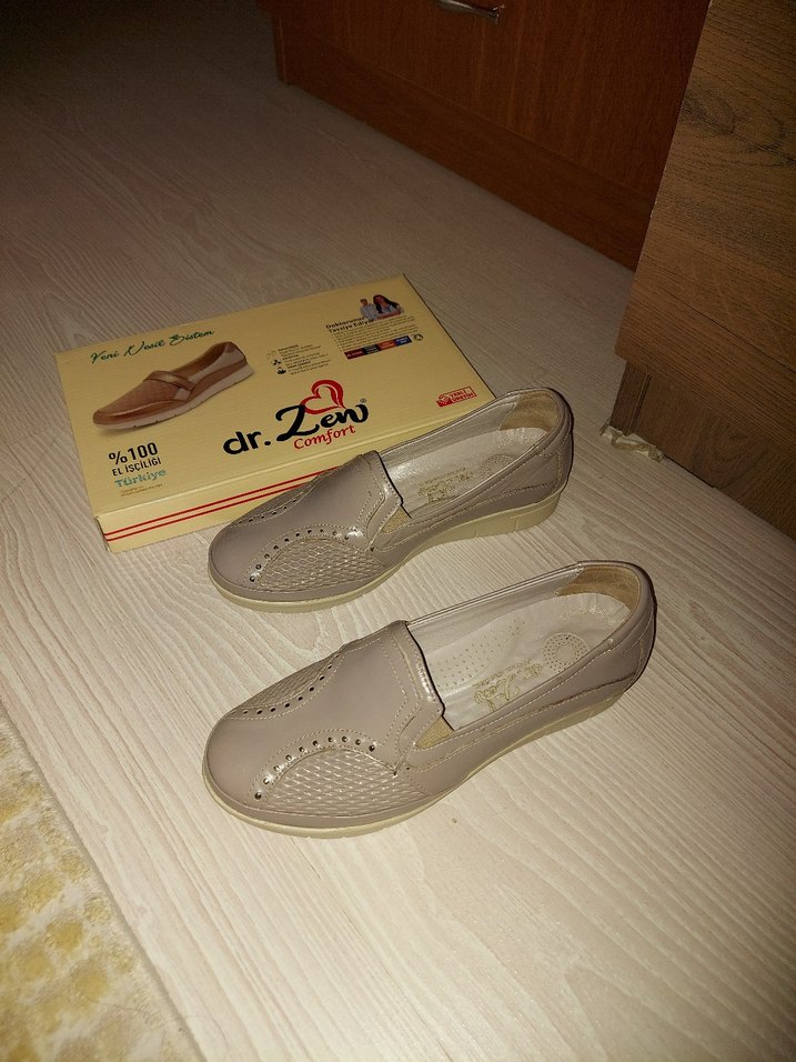 Bej Kadın Dolgu Topuklu günlük ayakkabı - Görsel 3