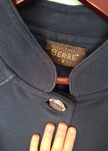 Parlamenter Mavisi Kaşe Uzun Kadın Kaban - Görsel 3