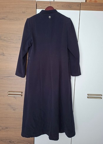 Parlamenter Mavisi Kaşe Uzun Kadın Kaban - Görsel 2