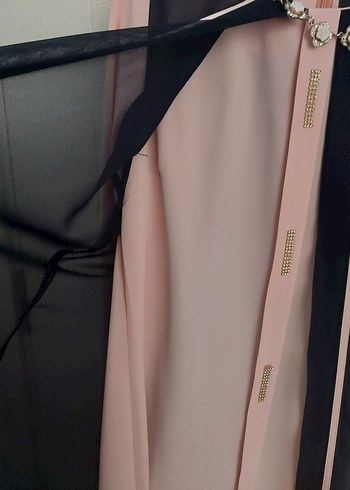 Uzun Kollu, Drapeli Parisian Stil Pudra Tunik - Görsel 5