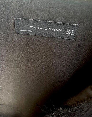 s Beden lacivert Renk Zara Peluş Kürk