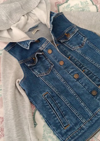cocuk Gri Kollu lcw Denim Ceket