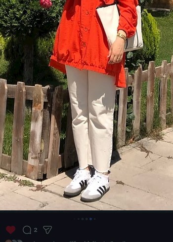 Mango Ekru düz paça jean - Görsel 5