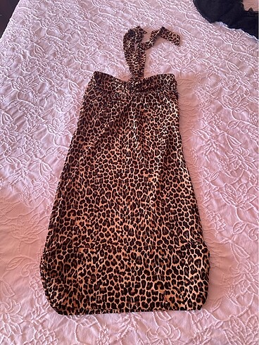 s Beden Mini leopar elbise