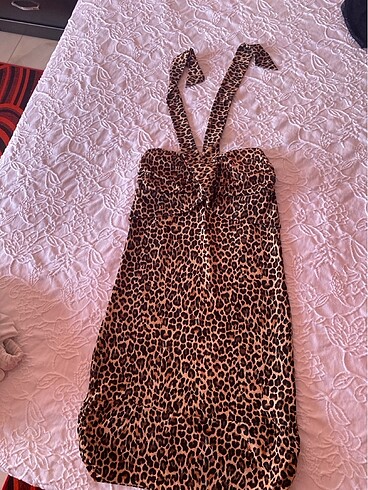 Diğer Mini leopar elbise