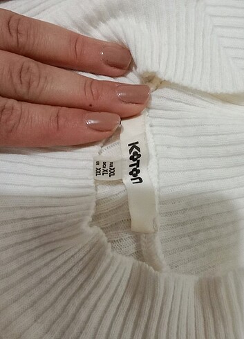 xl Beden beyaz Renk Koton ince triko kazak