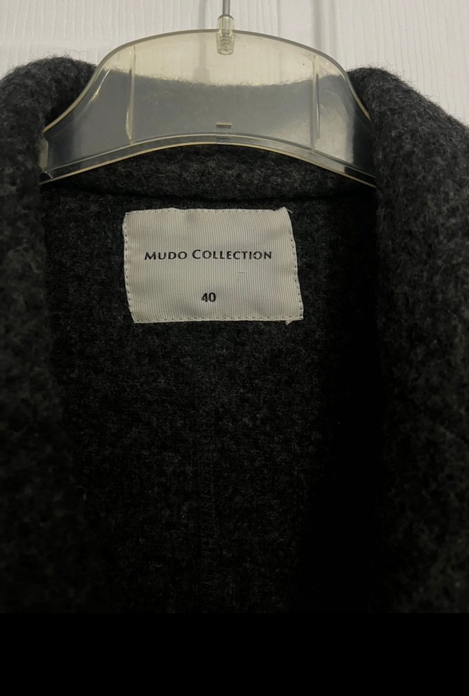 Düğmeli Gri Kadın Kaşe Blazer Ceket - Görsel 3