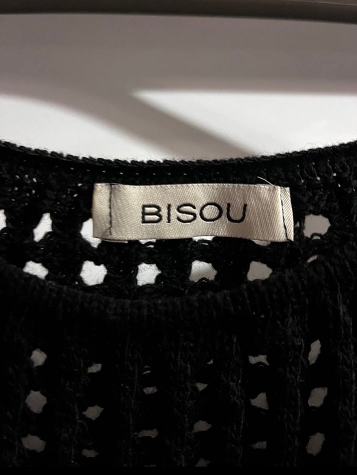 Siyah Örgü Uzun Kollu Kadın Kazak - Görsel 3