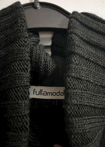 Siyah Boğazlı Triko Kadın Kazak - Görsel 5