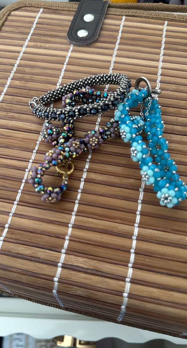 Turkuaz Boncuklu Bohem Bileklik - Görsel 2