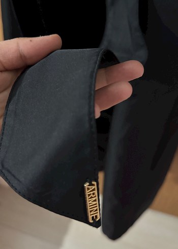 Kadın Siyah Kuşaklı Uzun Trençkot - Görsel 2