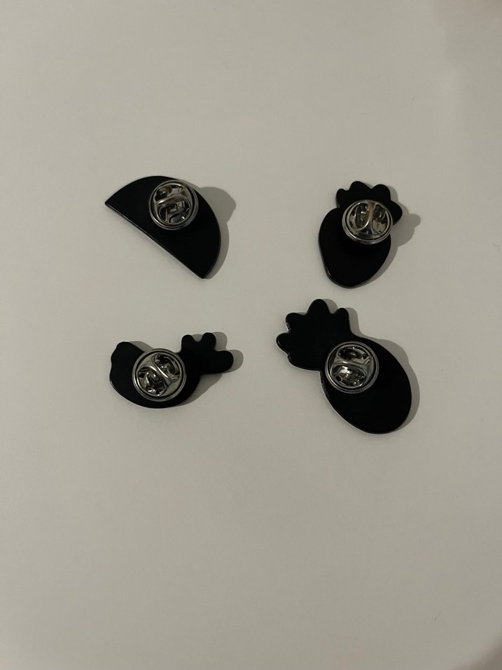 Dörtlü meyveli çanta rozet charmı - Görsel 2