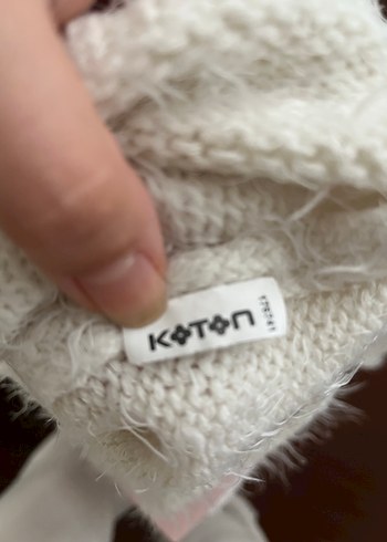 Koton beyaz Kadın tüylü Kazak - Görsel 4