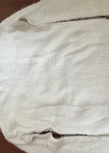 Koton beyaz Kadın tüylü Kazak - Görsel 3