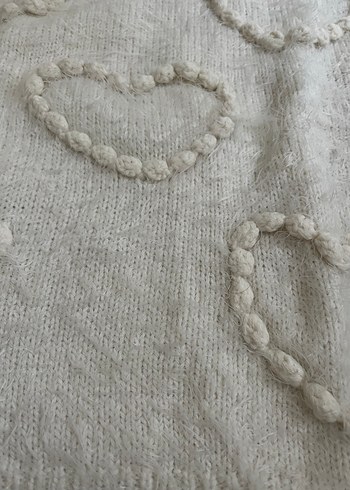 Koton beyaz Kadın tüylü Kazak - Görsel 2