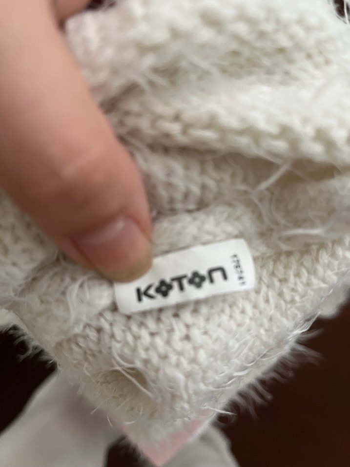Koton beyaz Kadın tüylü Kazak - Görsel 4